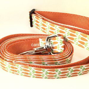 Dog Leash, Carrots, lead, 1 inch wide, 1 foot, 4 foot, or 6 foot image 2