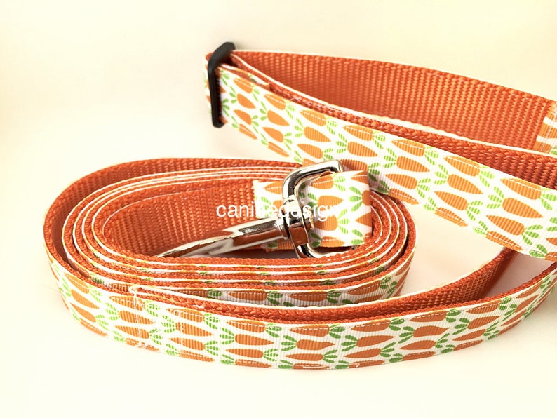 Dog Leash, Carrots, lead, 1 inch wide, 1 foot, 4 foot, or 6 foot image 2