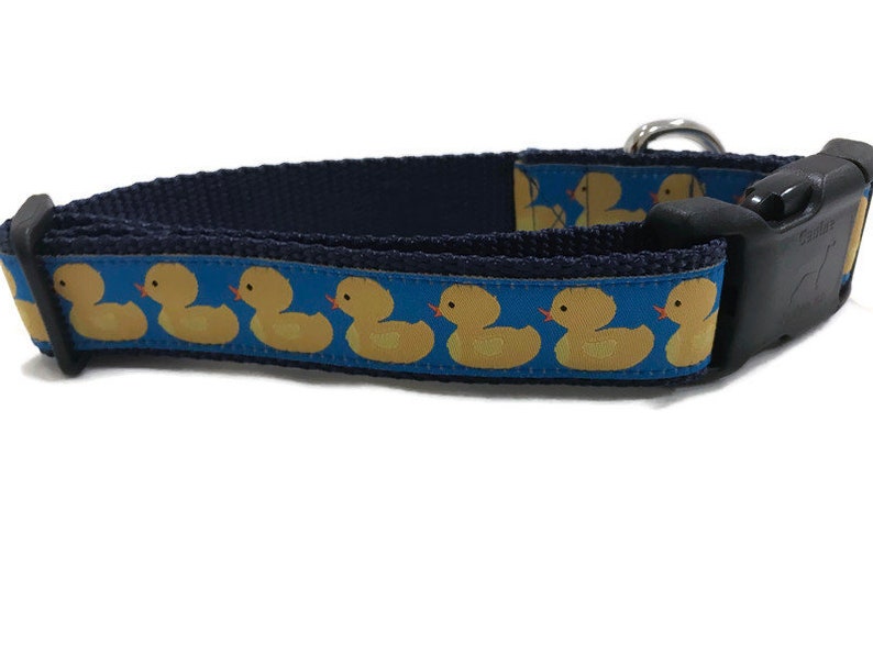 Dog Collar Rubber Duck Dog Collar 1 Inch Wide Adjustable Etsy