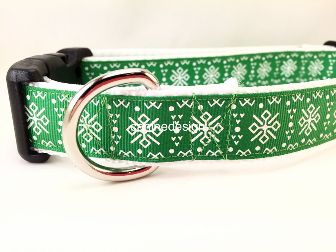 St. Patrick's Day Hundehalsband – Verstellbar, Baumwolle, Mit Kleeblatt-Anhänger, In 4 Größen