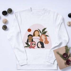 Empowering Women Digital Art Design, Feminist T-Shirt Artwork, Diversity Illustration, Stronger Together Printable png, Unique, Girls Power