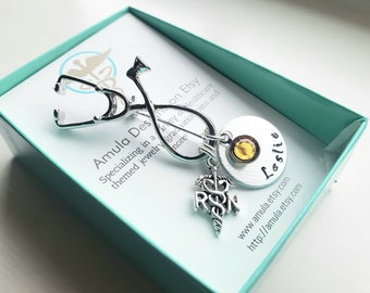 RN Nurse Stethoscope Pin/RN Pinning Ceremony/Nurse Graduation Gift/Nurse Pins/Gift for Nurse