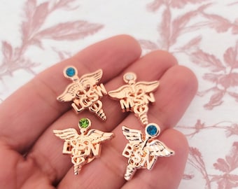 Épingle d'infirmière en or rose BSN - Épinglette d'allaitement en or Rose - Broche d'infirmière en or Rose - Épinglette de diplômé d'infirmière autorisée - Épingle en or rose pour l'obtention du diplôme d'infirmière