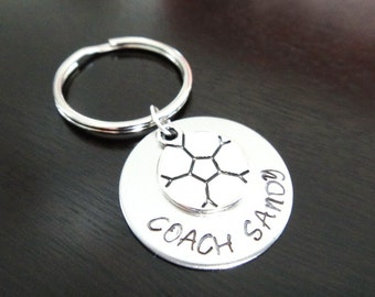 Soccer Ball Coach Gift - Coach keychain - Soccer coach keychain - keychain for soccer player - Soccer coach gift - Soccer gifts