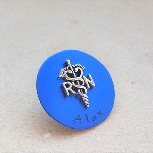 Green Nurse Pin - Blue Nurse Pin - Stethoscope Pin - Nurse Pin - Unisex Nurse Graduation - Pinning Gift - Personalized RN Pin - Nurse gift