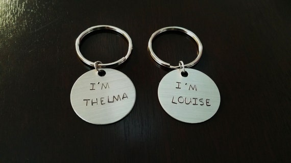 Matching Thelma and Louise Keychains Best Friends Keyring 