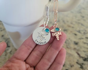 Rose Gold Nurse Tumbler Charm - RN charm for Stanley Tumbler - Custom Nursing Charm for Water Tumblers - Rose Gold RN Tumbler Charms