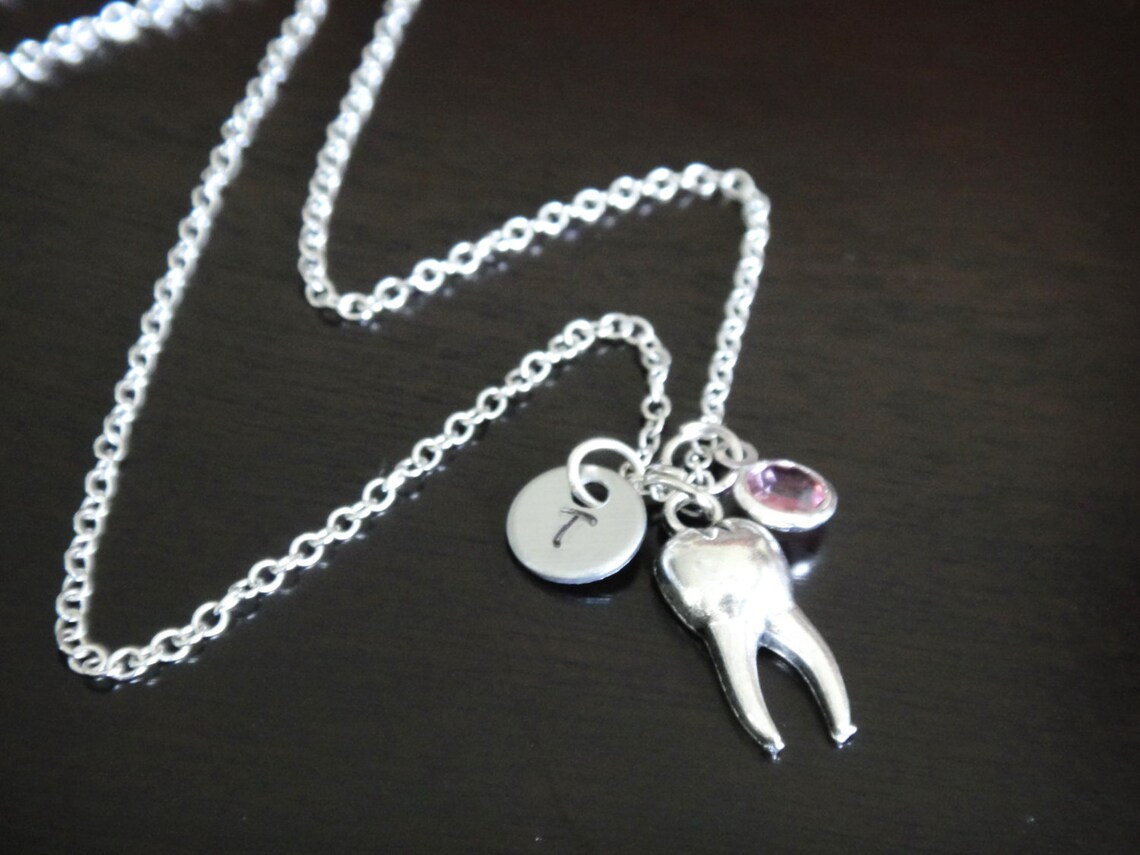 Custom Dentist Necklace Custom Tooth Necklace Dentist Gift Etsy