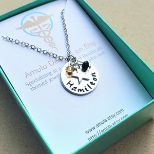 Hamilton Broadway Musical Crystal Charm Gift Necklace