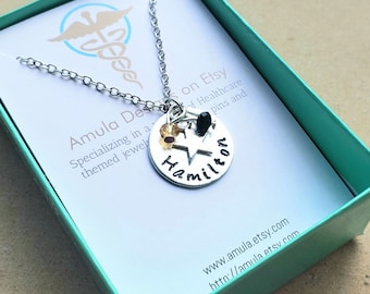 Hamilton Broadway Musical Crystal Charm Gift Necklace