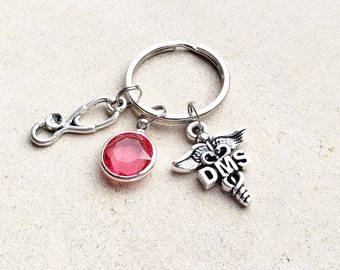 DMS Diagnostic Medical Sonography gift - DMS key chain - DMS key ring - Diagnostic medical sonography key chain