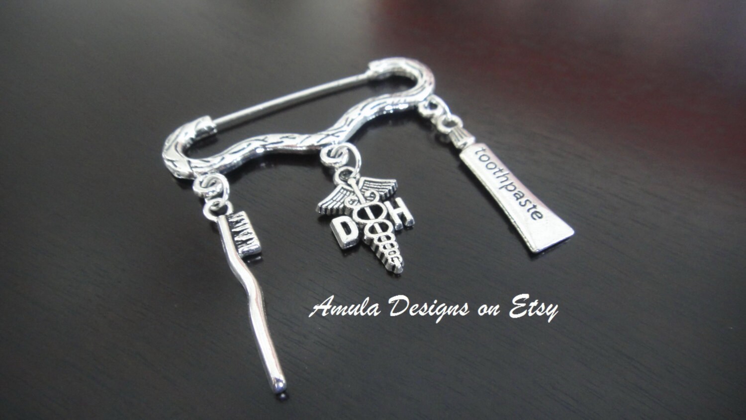 DH Dental Hygienist Toothpaste Toothbrush Caduceus Initial Etsy