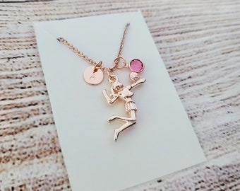 Rose Gold Volleyball Necklace - Custom Volleyball necklace - Personalized Volleyball necklace - Volleyball player gift - Volleyball gifts