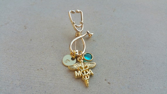 Custom MA pin - Medical Assistant Pin - MA pinning ceremony - Gold MA pin for graduates - Medical Assistant Gift for Graduation - ma gift