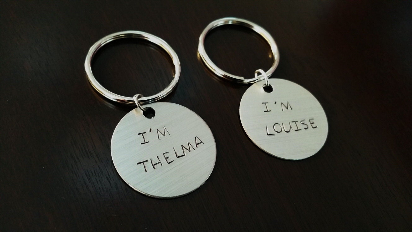 Thelma and Louise keychains, You Be Thelma I'll Be Louise, Best Friends  Keychains, Sisters Keychains, Mother Daughter Keychains