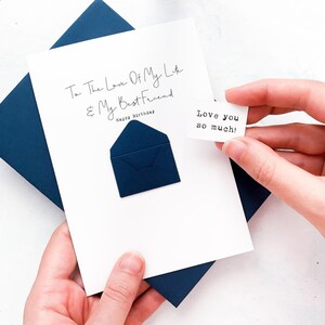 Carte d'anniversaire de mari personnalisée, carte pour lui, carte d'anniversaire pour mari, carte romantique, carte d'anniversaire sentimentale, meilleur ami
