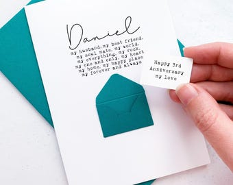 Personalised Anniversary Card for Husband: Romantic Keepsake