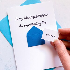 Carte de mariage personnalisée pour neveu, pour un couple spécial, souvenir de mariage fait main, félicitations, cadeau personnalisé, carte personnalisée