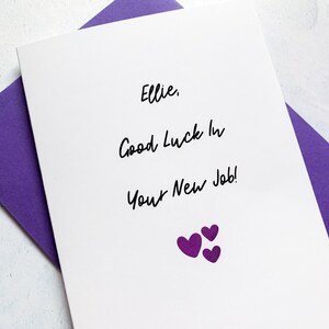 Carte bonne chance pour un nouvel emploi, dans votre nouvel emploi, nouvelle aventure, fier de vous, carte bravo, bonne chance, carte pour fille, carte pour fils