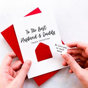 Meilleure carte de Noël mari et papa, carte de Noël mari, carte de Noël à mon papa, à mon mari, carte souvenir, carte 3D faite main