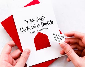 Best Husband & Daddy Christmas Card, Husband Christmas Card, To My Daddy Christmas Card, To My Husband, Keepsake Card, 3D Handmade Card
