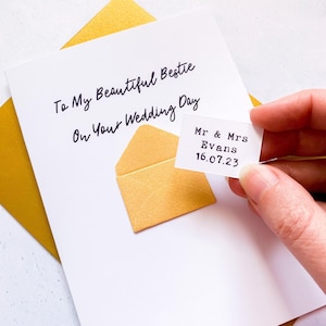 À ma meilleure amie le jour de votre mariage, carte de mariage pour meilleur ami, le jour de votre mariage, carte de félicitations, carte de meilleur ami