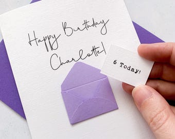 Personalised 6th Birthday Card for Girl: Handmade 3D Keepsake