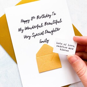 Ma carte d'anniversaire fille très spéciale, carte d'anniversaire fille, carte d'anniversaire femme, carte d'anniversaire pour elle, carte personnalisée, pour elle
