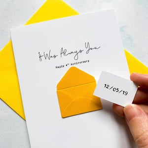 いつもあなたへの4周年記念カード、夫への記念日カード、彼氏への記念日カード、妻への記念日カード、特別な日、パーソナライズ