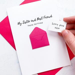 Personalised Sister Birthday Card, Sister and Best Friend, Card for Her, Birthday Card for Sister, Sister on her Birthday, Special Sister