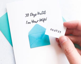 Personalised Wedding Countdown Card for Wife or Husband-to-be