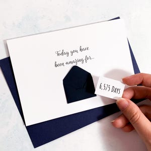 Carte d'anniversaire personnalisée, nombre de jours, nombre de jours que vous avez été, carte pour lui, pour elle, fils, fille, carte de geek, chiffres, cadeau souvenir