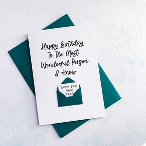 Most Wonderful Dad Birthday Card, Dad Birthday Card, Birthday Gift for Daddy, card for him, Personalised Card, Special Age, To my Dad image 4