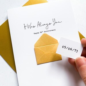 Carte de 50e anniversaire Always You, carte d'anniversaire de mari, carte d'anniversaire de petit ami, carte d'anniversaire pour femme, date spéciale personnalisée