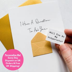 Personalised Be My Godparents Proposal Card, Godparents Proposal, God parents proposal Card, Be my Godmother card, be my godfather