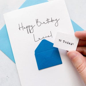 Carte de 11 ans, 11 ans, personnalisée, tous les noms, carte d'anniversaire pour fille, jolie carte d'anniversaire, faite main, carte 3D, anniversaire de fille