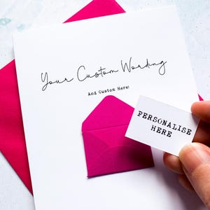 Carte de voeux personnalisée, votre propre texte, carte d'anniversaire de mari, carte d'anniversaire de petit ami, carte d'anniversaire de femme