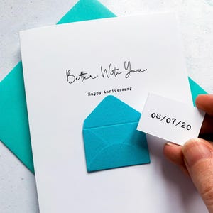 あなたとの記念日カード、パーソナライズされた結婚記念日カード、夫の記念日カード、妻への記念日カード、特別な日