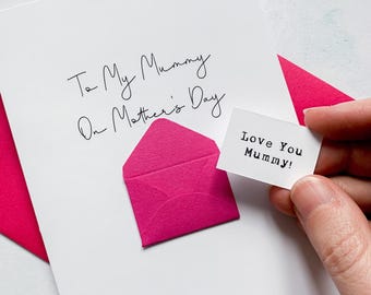 Mummy on Mother's Day Card, Personalised Mother's Day Card, Card for Mummy, Mothering Sunday, Mother's Day UK, Mummy on Mother's Day