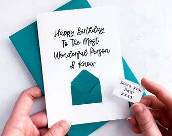 Most Wonderful Dad Birthday Card, Dad Birthday Card, Birthday Gift for Daddy, card for him, Personalised Card, Special Age, To my Dad