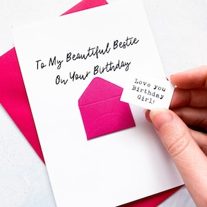 À ma belle carte d'anniversaire Bestie, carte d'anniversaire meilleure amie, carte d'anniversaire d'un ami, carte d'anniversaire pour un ami, carte personnalisée, pour elle