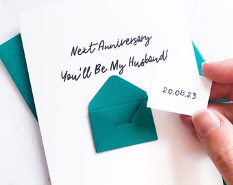 Anniversary Card for Husband To Be: Personalised Wedding Countdown