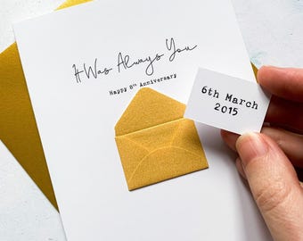 Personalised 8th Anniversary Card: Secret Message Gift For Husband or Wife