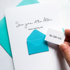 Carte de mariage d'autel, carte de mariage pour mari, carte de mariage pour femme, carte de mariage personnalisée, carte de mariage au Royaume-Uni, carte de mariage pour fiancée
