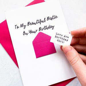 À ma belle carte d'anniversaire Bestie, carte d'anniversaire meilleure amie, carte d'anniversaire d'un ami, carte d'anniversaire pour un ami, carte personnalisée, pour elle