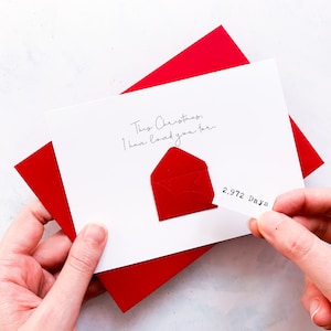 Carte de Noël personnalisée - Mini carte enveloppe - Carte de Noël pour mari - Carte de Noël pour femme - Partenaire à Noël