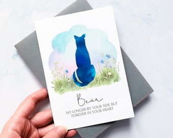 Personalised Dog Bereavement Card, Dog Loss, Sympathy Card, Pet loss, Thinking of you, Sorry for your loss, Keepsake card, Pet loss gift