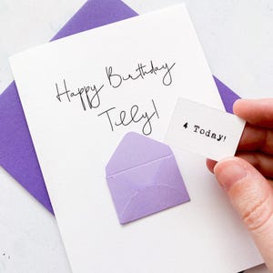 Carte de 4e anniversaire, 4 ans, personnalisée, tous les noms, carte d'anniversaire pour fille, jolie carte d'anniversaire, faite main, carte 3D, anniversaire fille