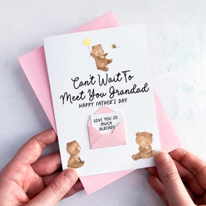 Carte personnalisée pour la fête des pères, J'ai hâte de vous rencontrer, Extraordinaire, Carte de voeux personnalisée faite main, Cadeau souvenir, Futur grand-père