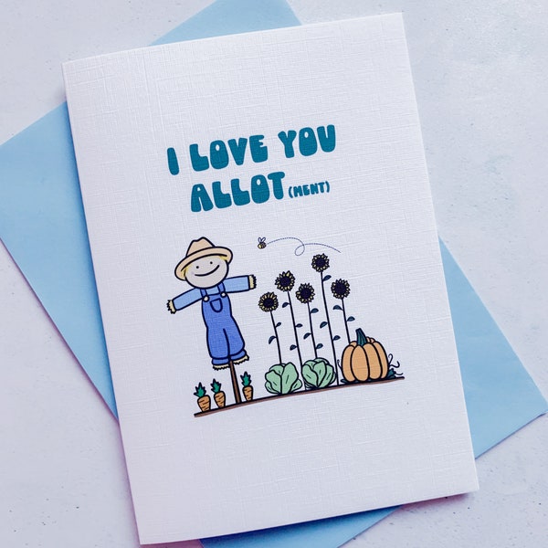 Allotment Anniversary Card, Husband Anniversary Card, Boyfriend Anniversary Card, Anniversary card for Wife, Girlfriend Anniversary Card